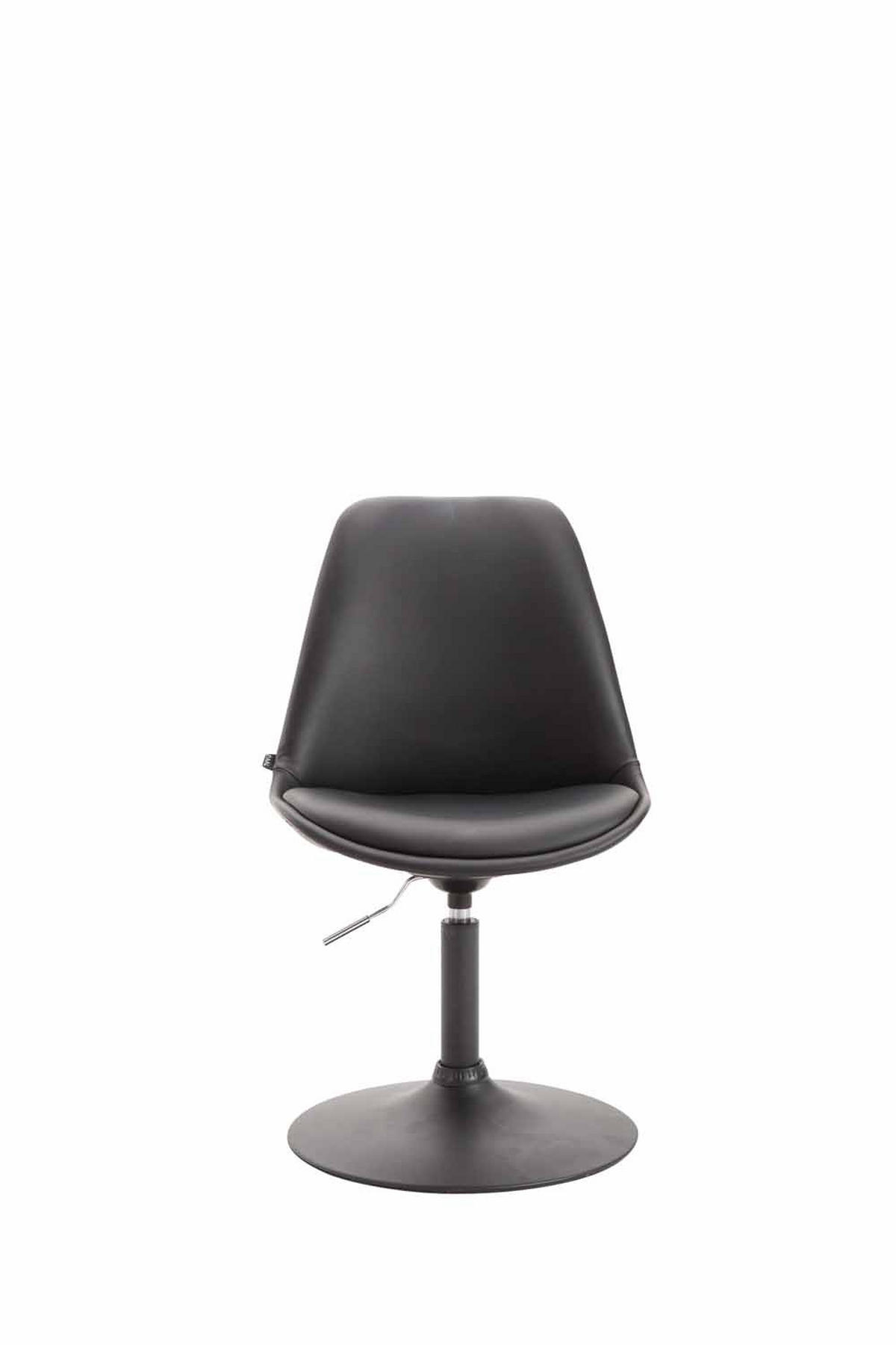DREHSTUHL Lederlook schwarz - Schwarz, Textil/Metall (48/76/57cm) - CLP