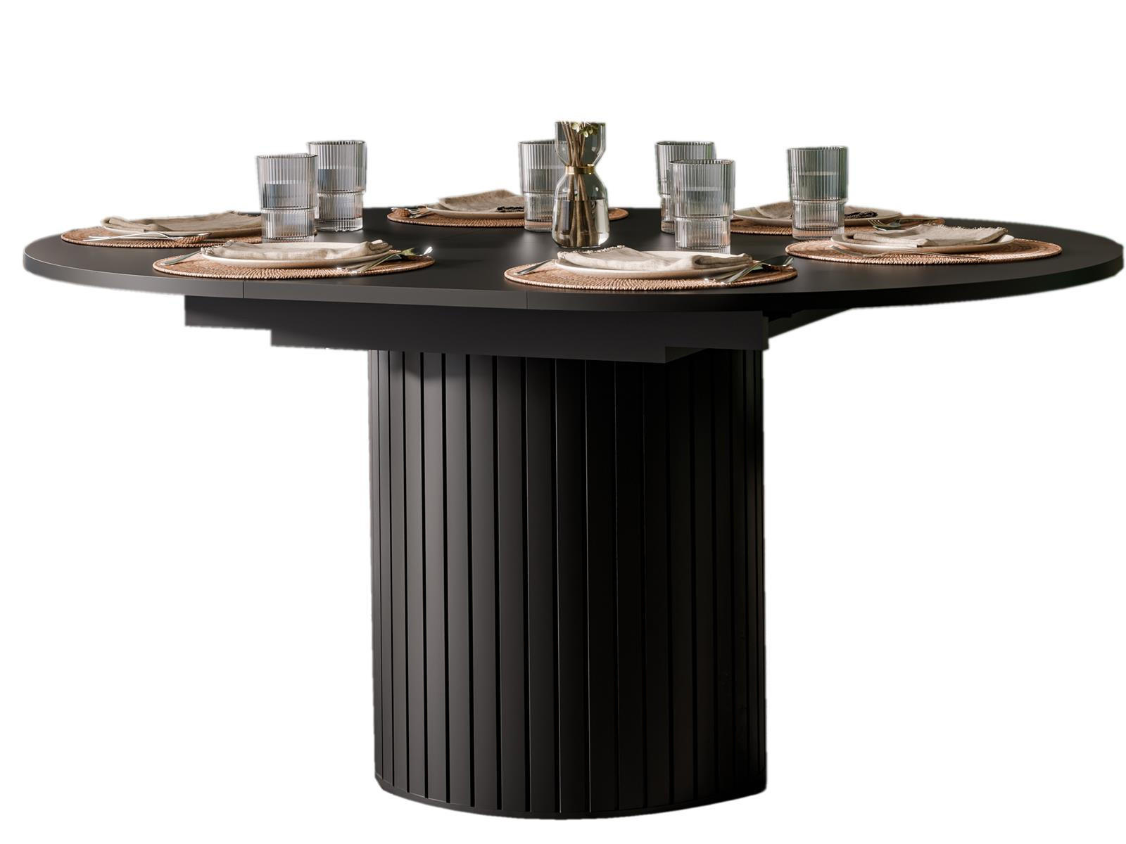 ESSTISCH ausziehbar 120-160cm MODERNO - Schwarz, Holzwerkstoff (120/120/77cm) - Compleo24