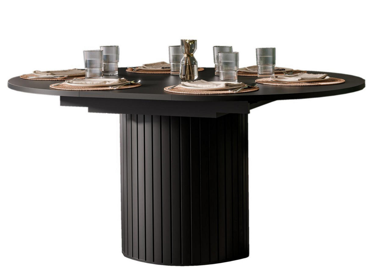 ESSTISCH ausziehbar 120-160cm MODERNO - Schwarz, Holzwerkstoff (120/120/77cm) - Compleo24