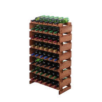 WEINREGAL VINOTECA FLEX PRO HxBxT 107x65x28cm 48 Flaschen auf 8 Ebenen Braun geölt - Braun, Holz (65/107/28cm) - PROREGAL