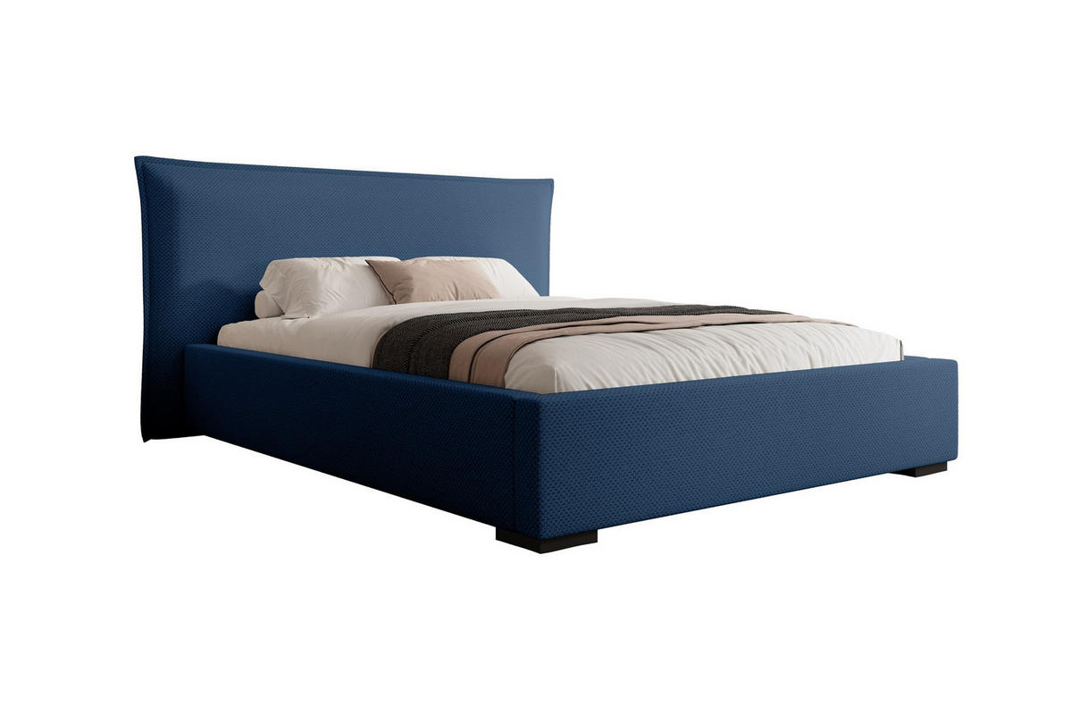 POLSTERBETT Amada In Pop - Blau, Holzwerkstoff/Textil (180/200cm) - Fun Möbel