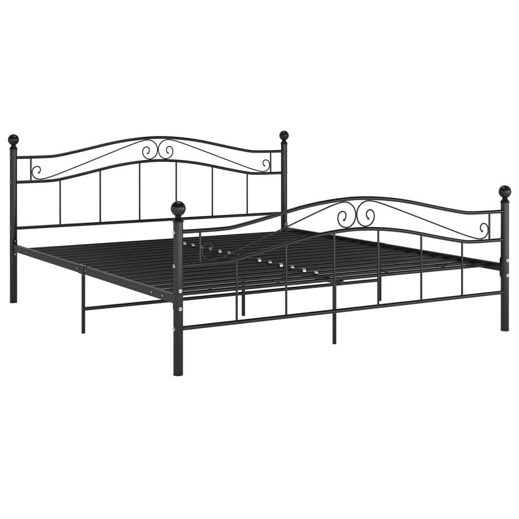 BETT Schwarz Metall 180x200 cm - Schwarz, Metall - furnicato