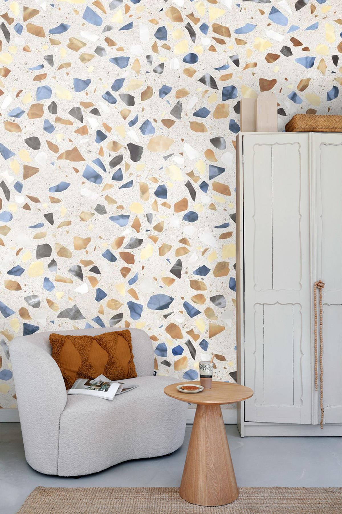 FOTOTAPETE Terrazzo-Motiv 375 x 270 cm - Multicolor, Papier (375/270cm) - Sanders & Sanders
