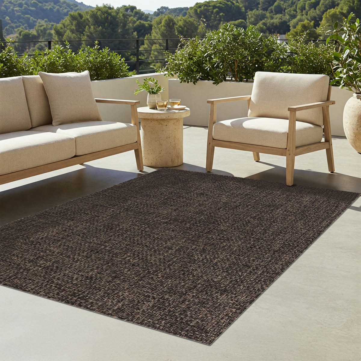 TEPPICH VERANO DUNKELBRAUN 60/200 cm - Dunkelbraun, Textil (60/200cm) - Tapiso
