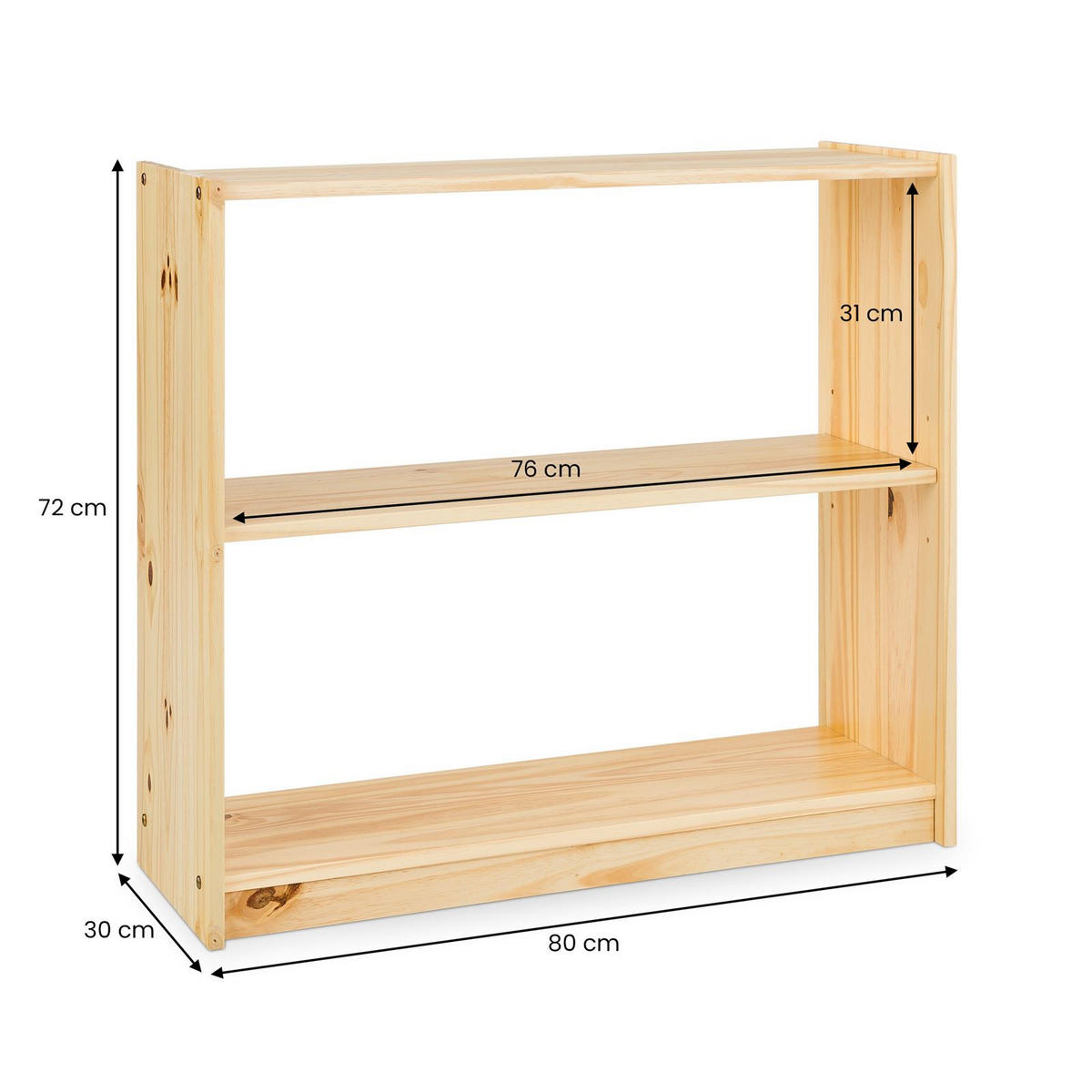 REGALSET MELLY 3er Set natur - Naturfarben, Holz (240/200/30cm) - IDIMEX