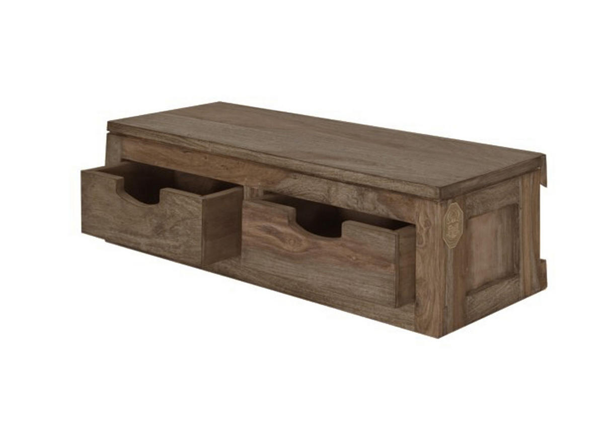 NATURE GREY Wandelement #063 Sheesham - Grau, Holz (66/20/25cm) - Massivmoebel24