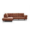 ECKSOFA SALVINI 5-Sitzer, dunkelorange - Dunkelorange/Schwarz, Holzwerkstoff/Textil (158/292cm) - Courtois Laville