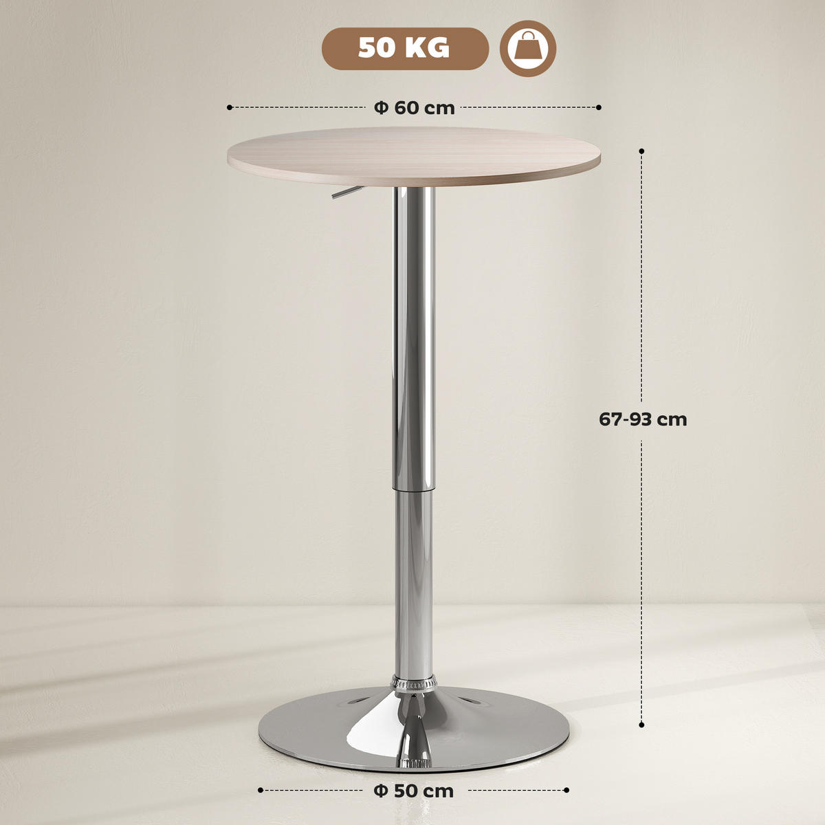 BARTISCH Naturholz 1 Stück - Beige, Metall (60/60/93cm) - GiPP