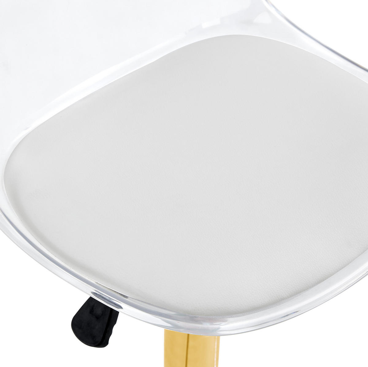 BARHOCKER 2er-Set höhenverstellbar 82-104 cm Gold Transparent - Transparent, Metall (40.5/104/40.5cm) - Meubliv