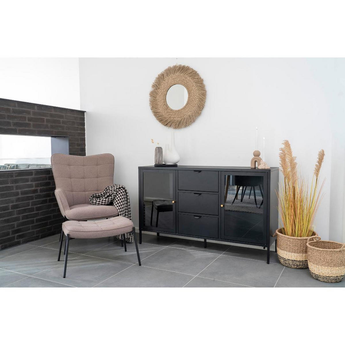 SESSEL, Glasgow, Stühle Grau, Metall / Polyester, 79 x 70 x 98 cm, 2-teilig - Grau, Textil/Metall (79/98/70cm) - ebuy24