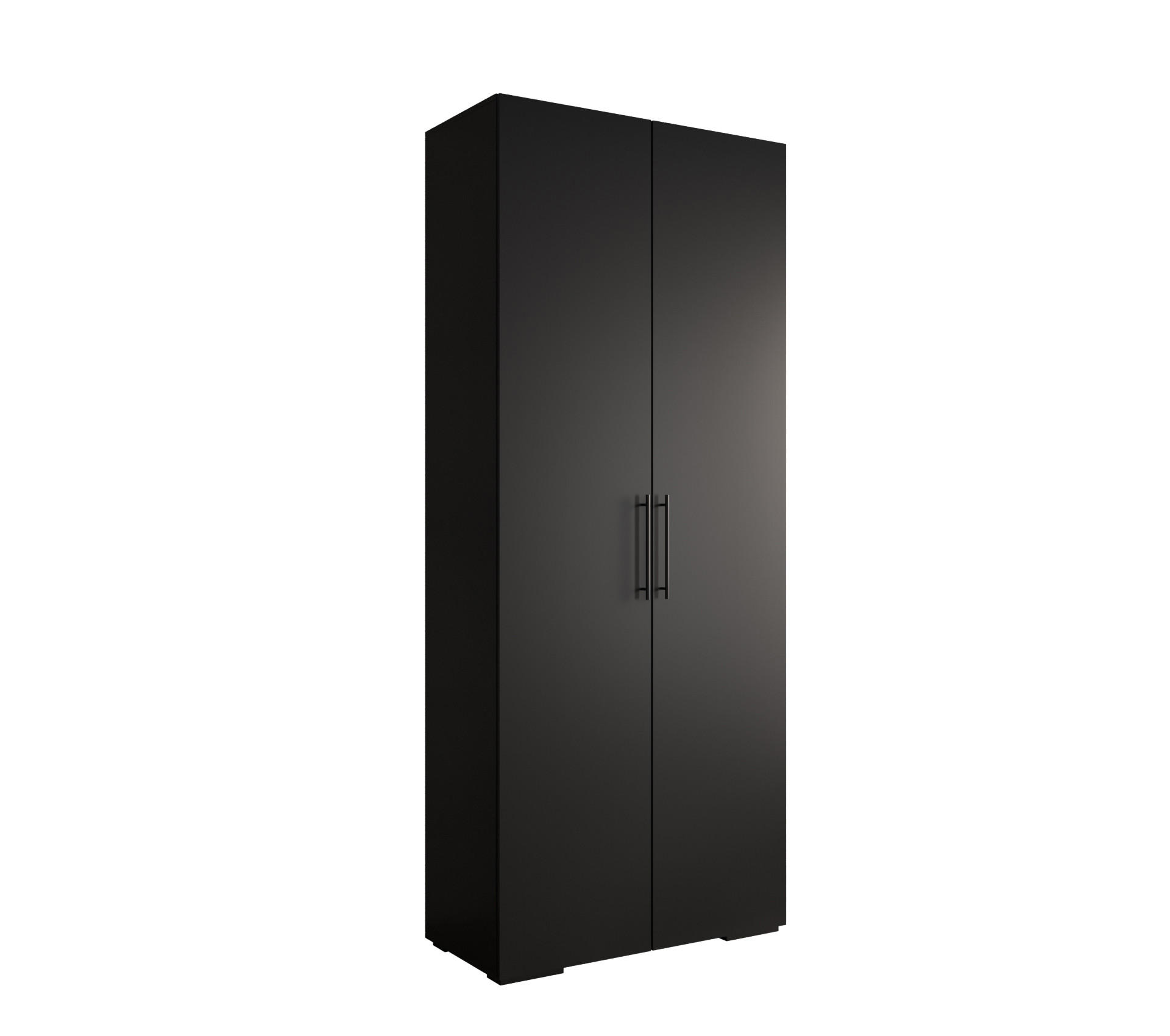 Abiks Möbel Drehtürenschrank Schwarz 100x236.7x47 cm