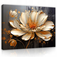 LEINWANDBILD Abstrakt Blumen Bilder 100x70 - Multicolor, Holzwerkstoff (100/70cm) - Wallarena
