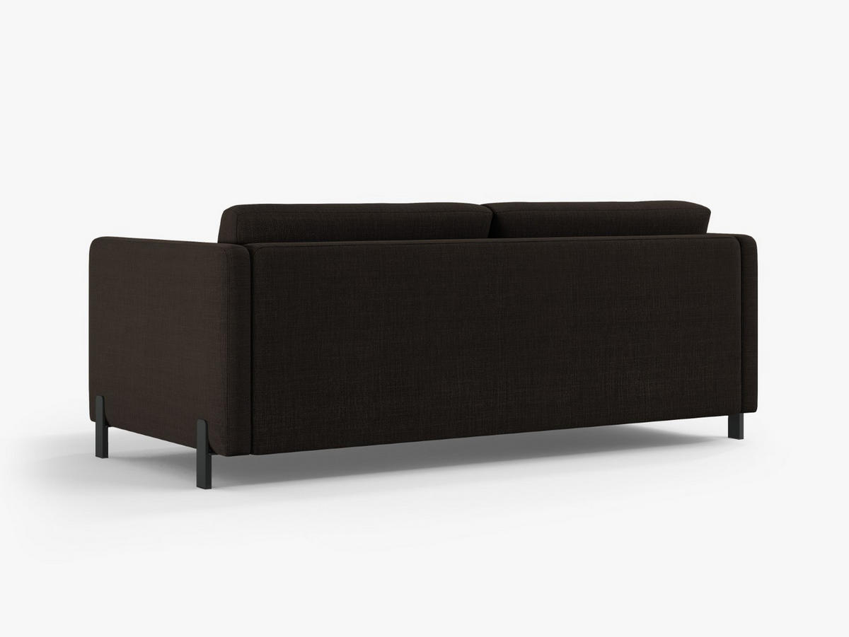 SOFA ausklappbar Gloria aus strukturiertem Stoff dunkelgrau 3 Sitzplätze - Dunkelgrau, Textil (102/80/202cm) - Micadoni