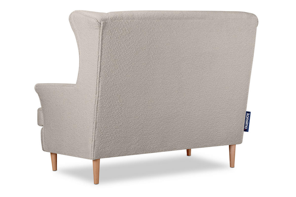 DOPPELSESSEL STRALIS Klassische Stil, hellbeige - Beige, Textil (136/106/96cm) - KONSIMO®