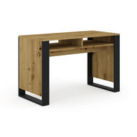 SCHREIBTISCH Gani Holz und Mattschwarz - Schwarz, Holzwerkstoff (55/120/75cm) - Petits-meubles