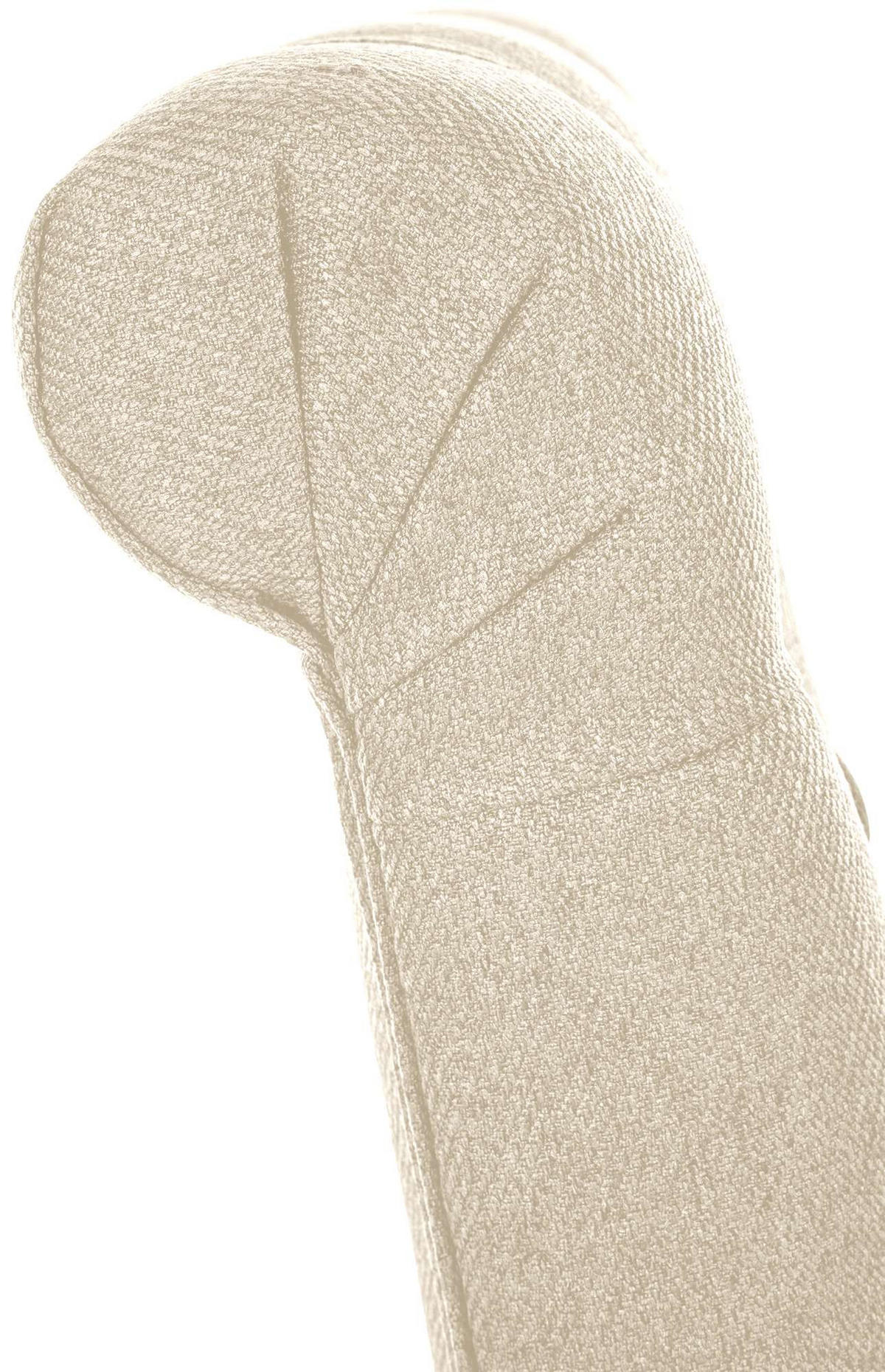 STUHL Stoff creme - Walnussfarben/Creme, Holz/Textil (45/98/63cm) - CLP