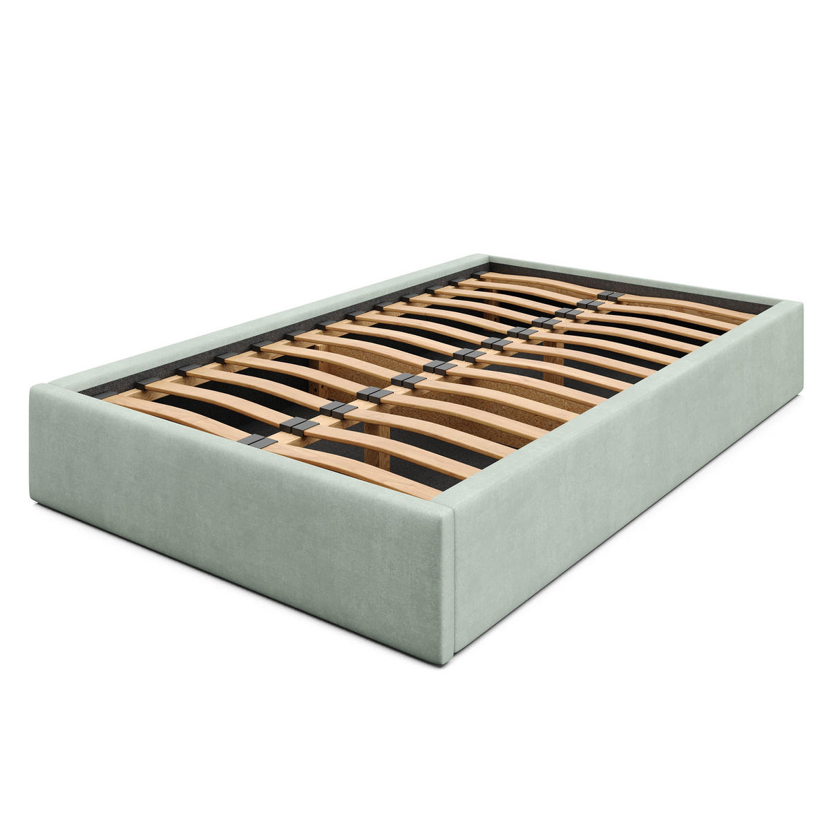 POLSTERBETT 120x200cm Bett mit Stauraum Lattenrost Mint - Mintgrün, Holz/Holzwerkstoff (120/200cm) - Muralo
