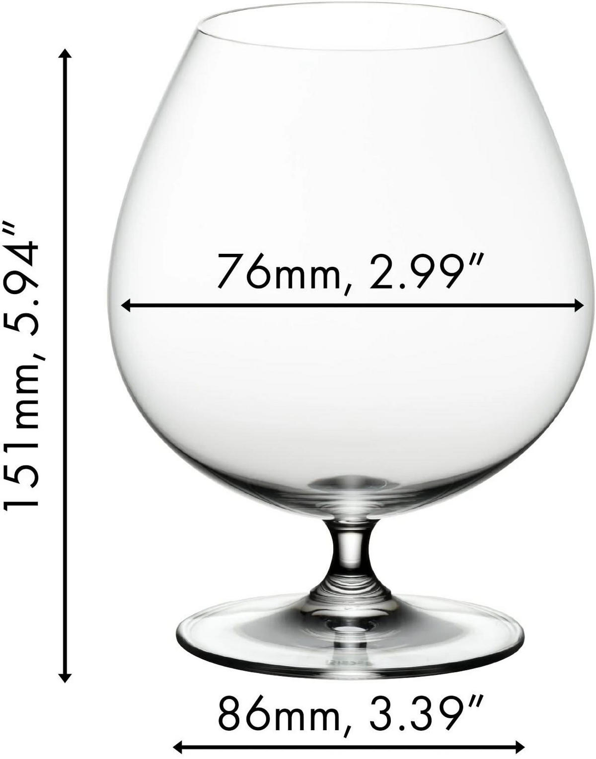 BRANDYGLAS Vinum Bar, hochwertiges Glas, 840 ml, 2er Set - Transparent, Glas (0.84L) - Riedel