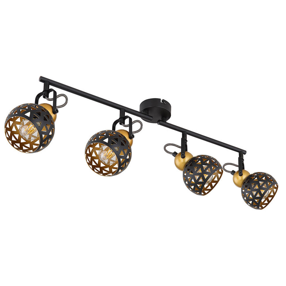 LED DECKENLEUCHTE Sarra Schwarz Metall - Schwarz, Metall (60/10/17.5cm) - Globo Lighting