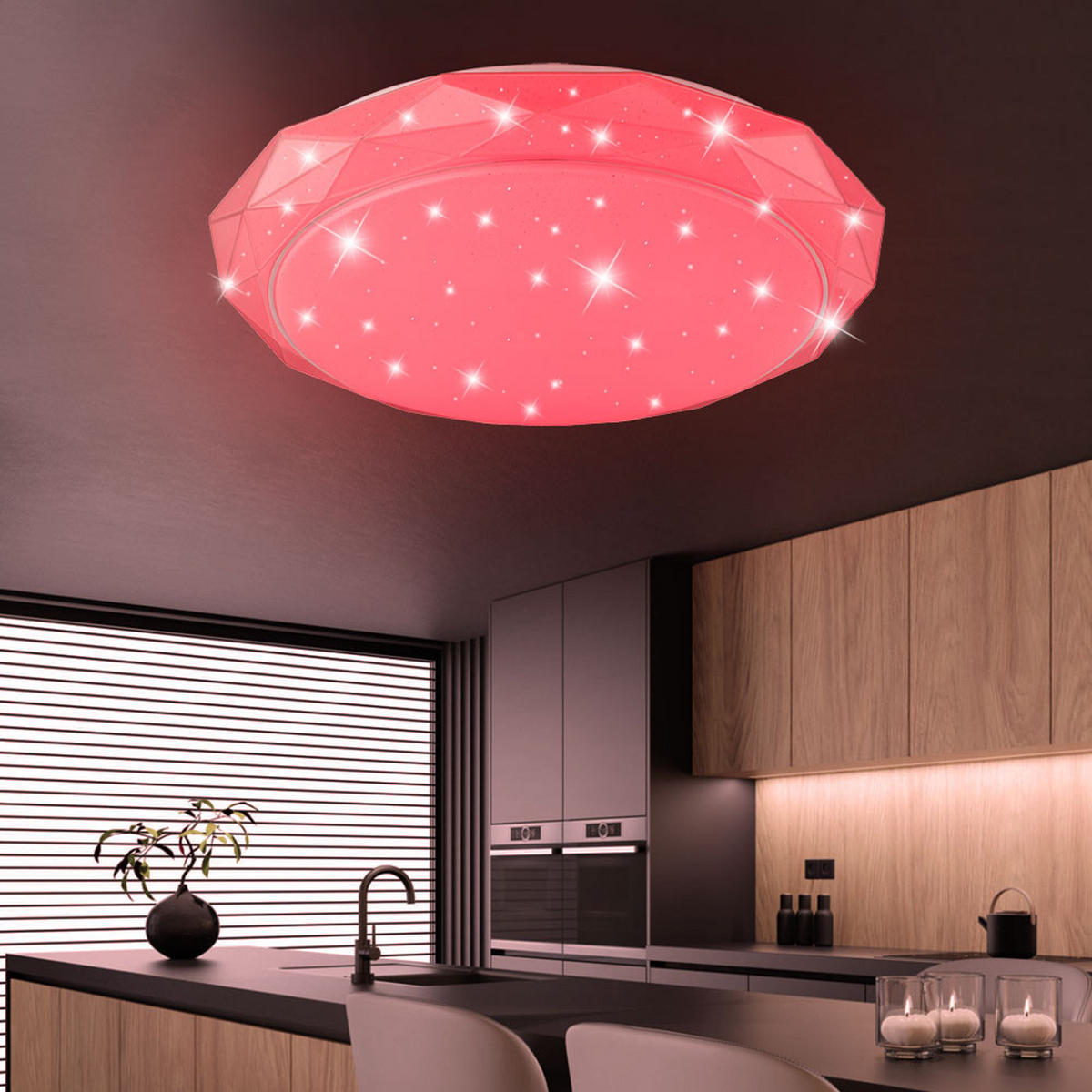 LED DECKENLEUCHTE Andi Metall Weiß - Weiß, Metall (50/50/9cm)