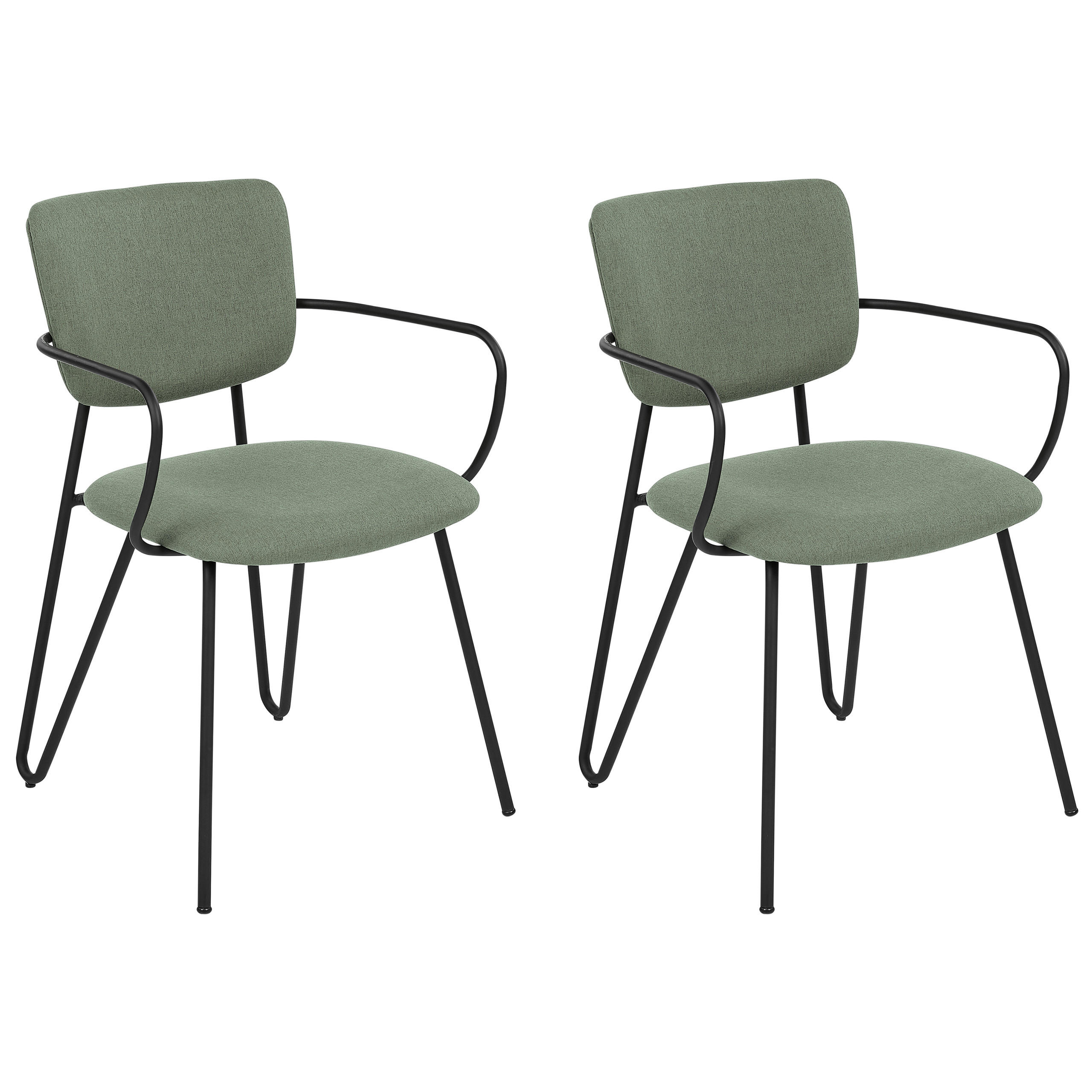 SCAUN DE BUCATARIE set de 2 tapiterie verde Elko
