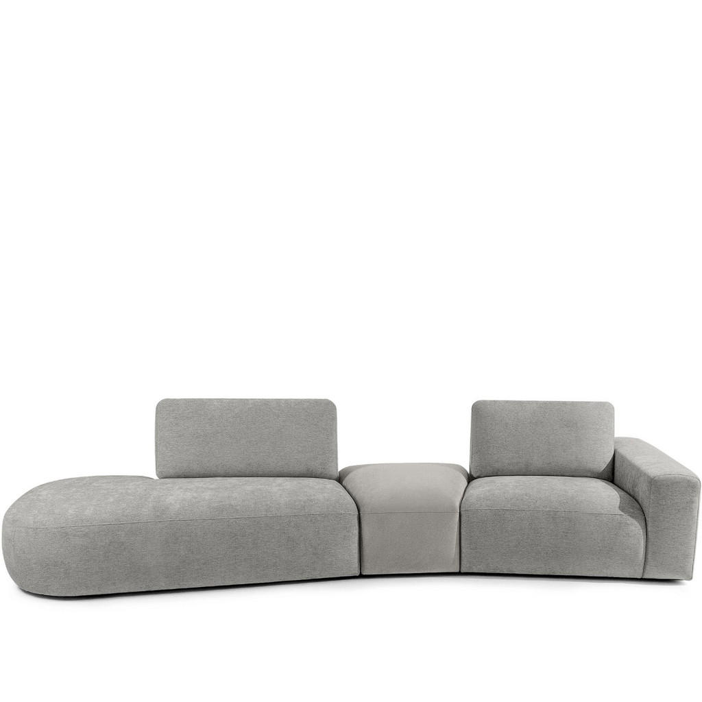 Thumbnail - Konsimo® 4-Sitzer, Hellgrau, Textil, L-Form, 350x84x105 cm, Wohnzimmer, Sofas & Couches, Sofas