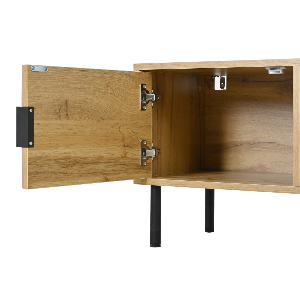 TV-SCHRANK mit 2 Türen und 2 Schubladen 160 cm Holzoptik Natur - Braun, Holzwerkstoff (35/42.5/160cm) - Beauniv