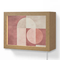 WANDLEUCHTE Figuren - Abstrakt - Rosa 20x15 cm - Altrosa, Holzwerkstoff (20/15/8cm) - OnlyWow