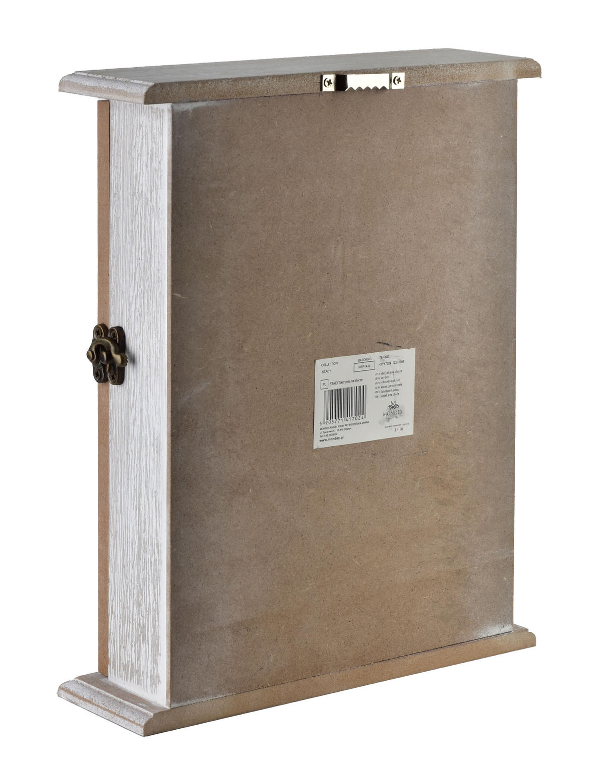 SCHLÜSSELKASTEN Stacy Beige 19.5/6/28 cm Holz - Beige, Holz (6/28/19.5cm) - Mondex