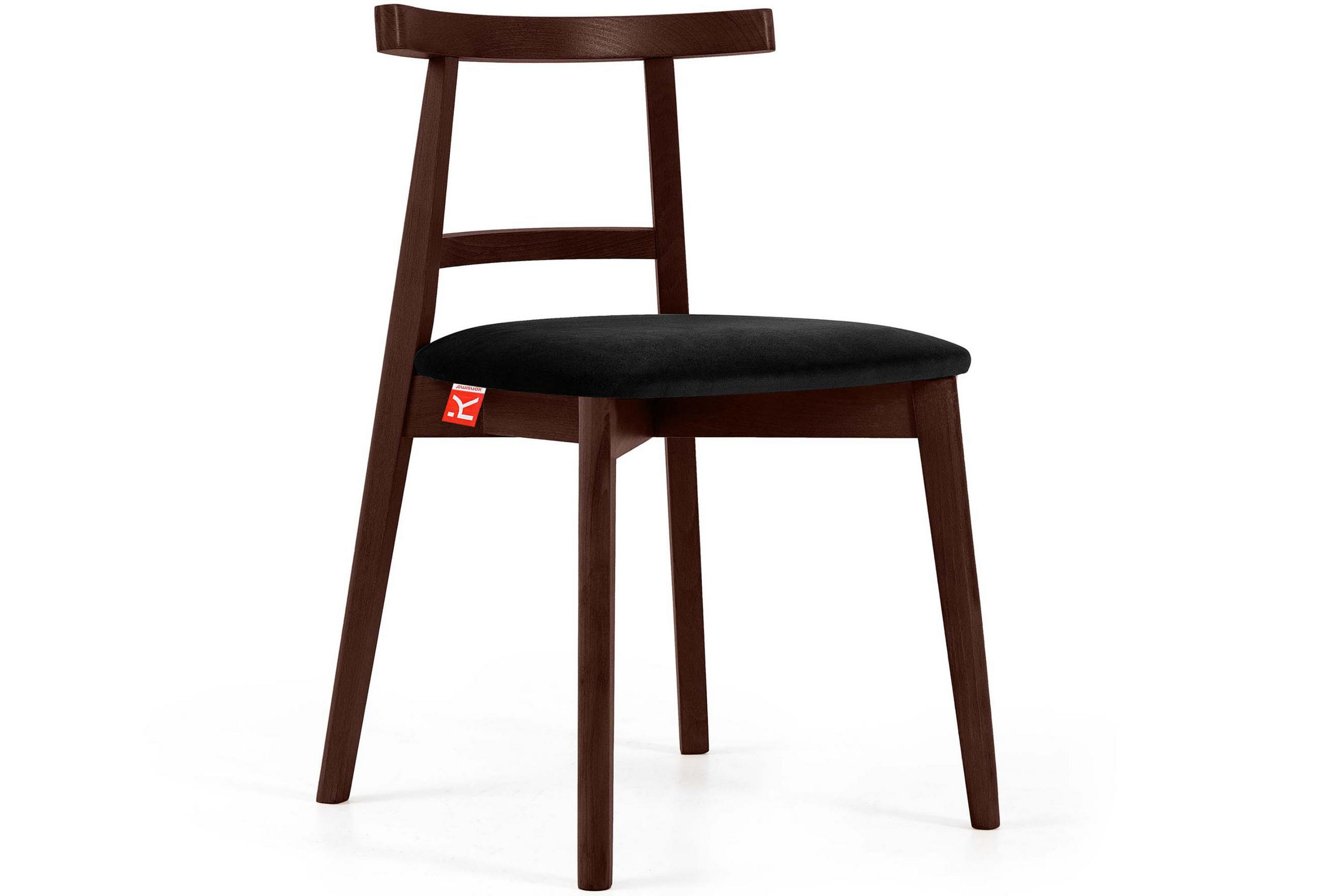 ESSTISCHSTÜHLE LILIO 2 St Vintage, Schwarz / Mahagoni - Schwarz, Holz/Textil (47/76/45cm) - KONSIMO®