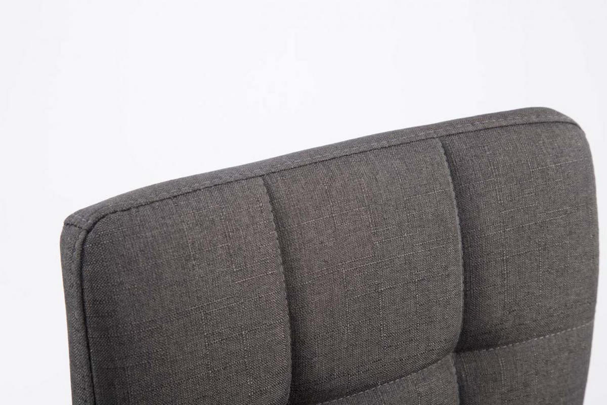 DREHSTUHL 2er Set Stoff dunkelgrau - Chromfarben/Dunkelgrau, Textil/Metall (44/74/49cm) - CLP