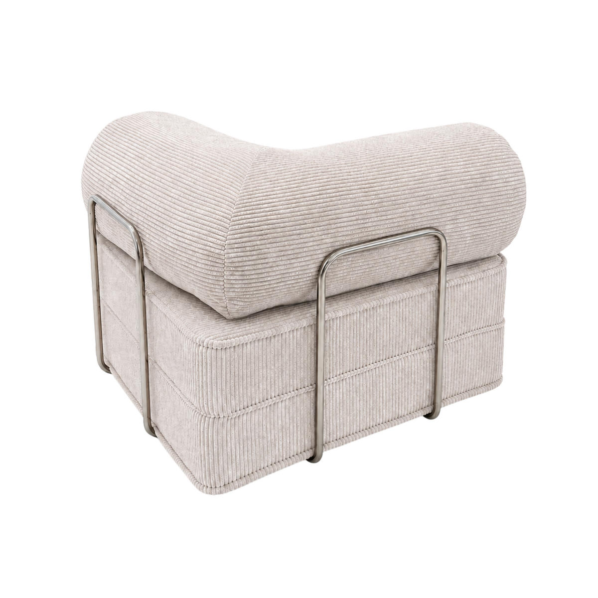 MODULARER Cord Sessel Ecru - Beige, Textil (100/70/100cm) - SURB