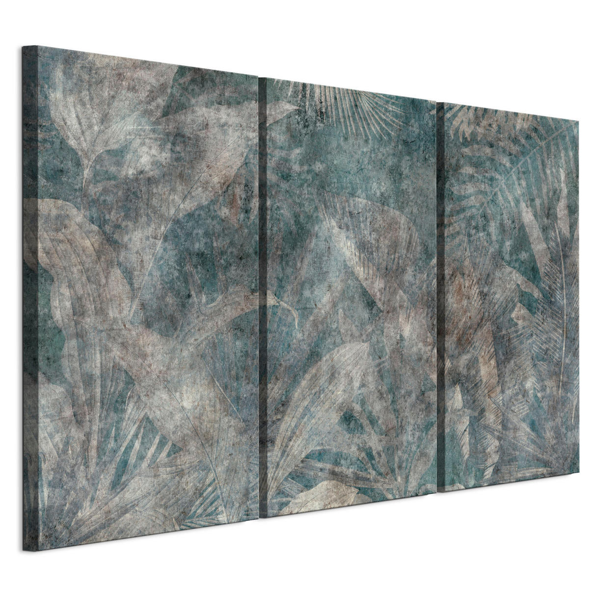 LEINWANDBILD Blätter 3-tlg. 90x60 cm - Multicolor, Holz (90/60cm) - LUMASOUL