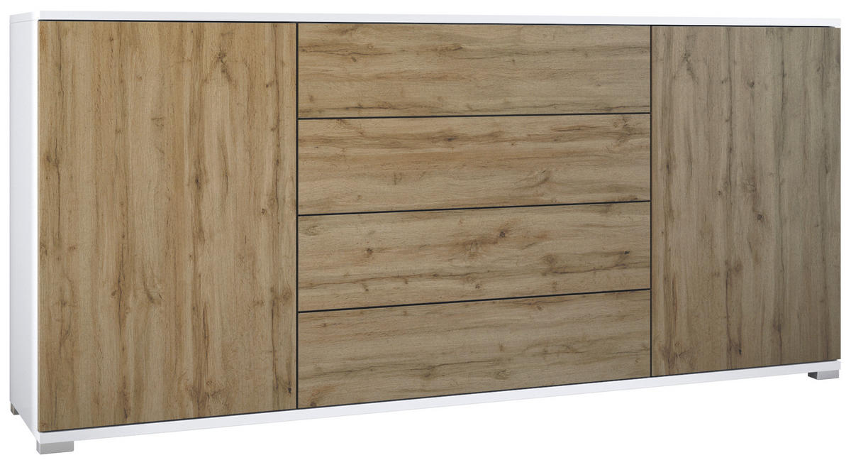 SIDEBOARD Santo Eiche Evoke - Eiche San Remo, Holzwerkstoff (166.5/75.5/35cm) - Vladon