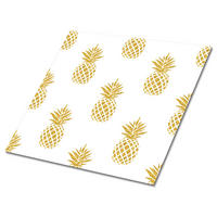 FLIESENAUFKLEBER 9 Stück 30x30 cm selbstklebend Ananas - Weiß, Textil (30/1.6/30cm) - TULUP