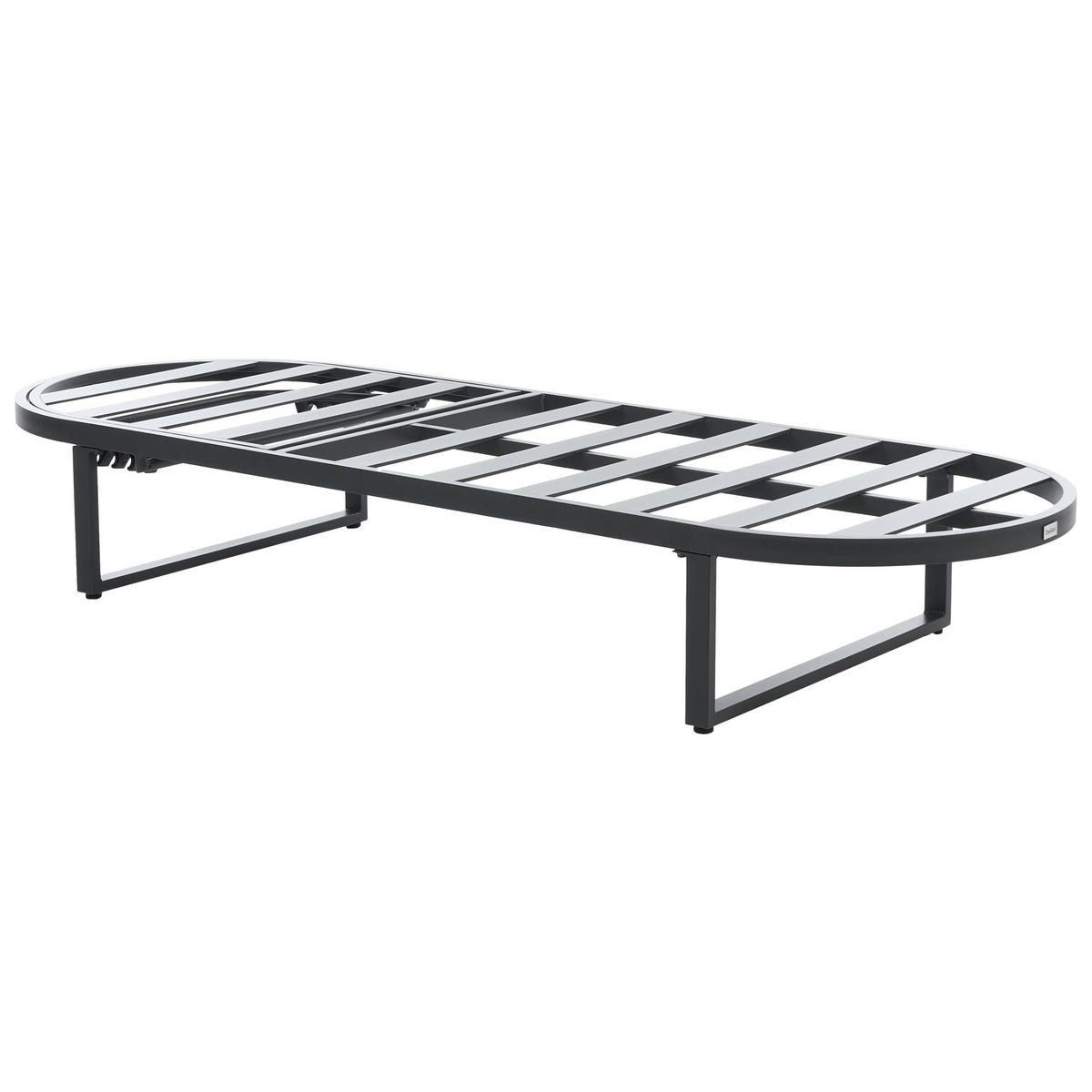 ȘEZLONG cu pernă metal gri Roncolo - gri închis/negru, metal (128/40/70cm) - Beliani