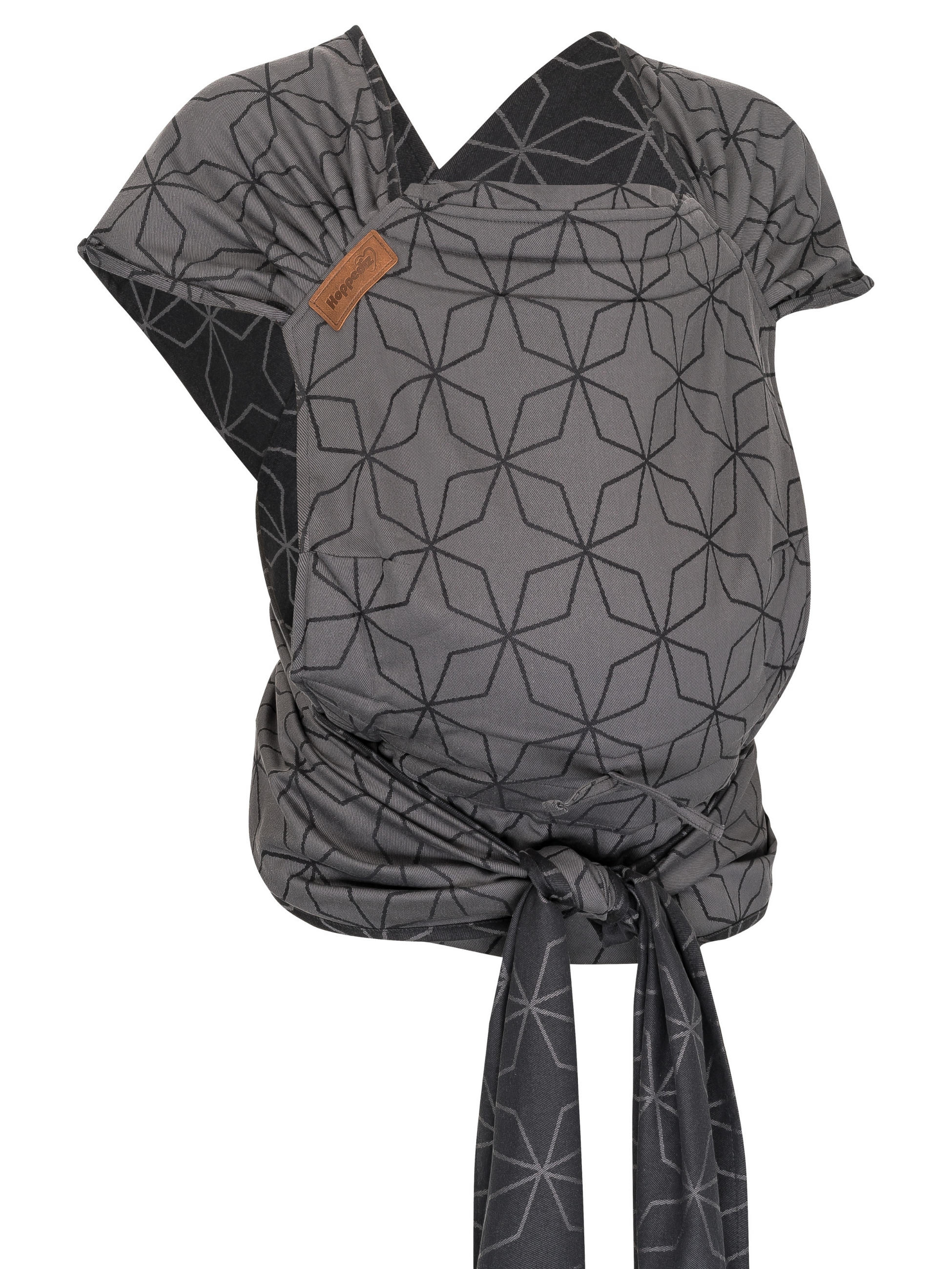 BABYTRAGE Hop-Tye Advanced - Anthrazit/Hellgrau, Textil (26.5/7.2/38.5cm) - Hoppediz