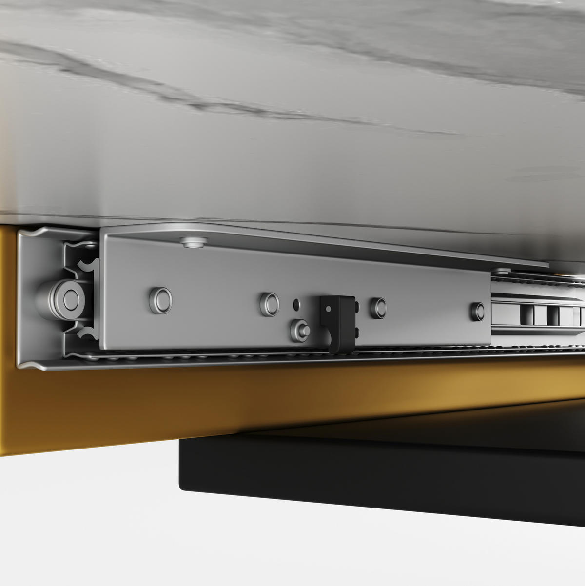 ESSTISCH 120-160/75,4/80 cm Schwarz aus MDF und Metall mit Ausziehfunktion - Schwarz, Holzwerkstoff (160/80/75.4cm) - OKMYHOME