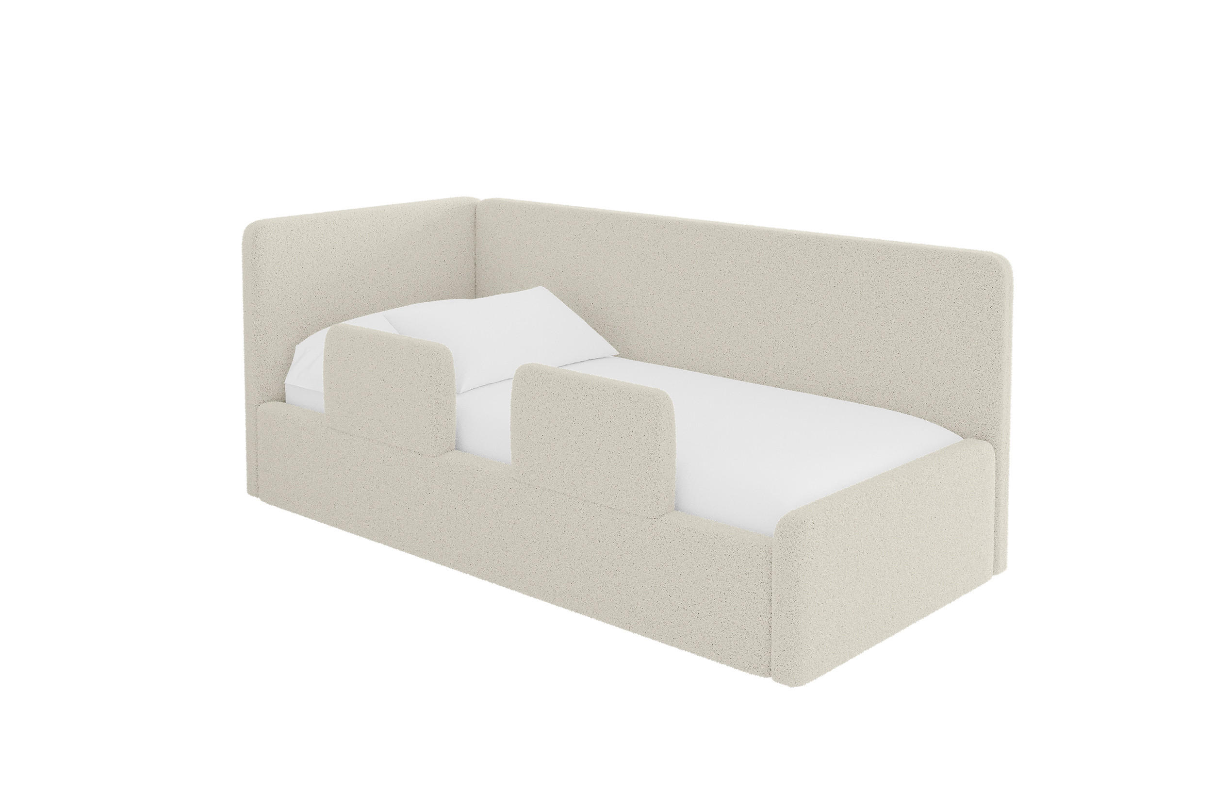 ALTDECOR JEDNOLŮŽKOVÁ POSTEL pro mládež s úložným prostorem a matrací H3/H4, vpravo - NORY 100x200 béžová
