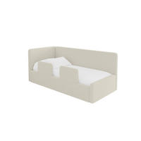 EINZELLBETT Jugendbett mit Bettkasten, Rechts - NORY 100x200 Beige - Perlmutt, Holzwerkstoff/Textil (100/200cm) - ALTDECOR