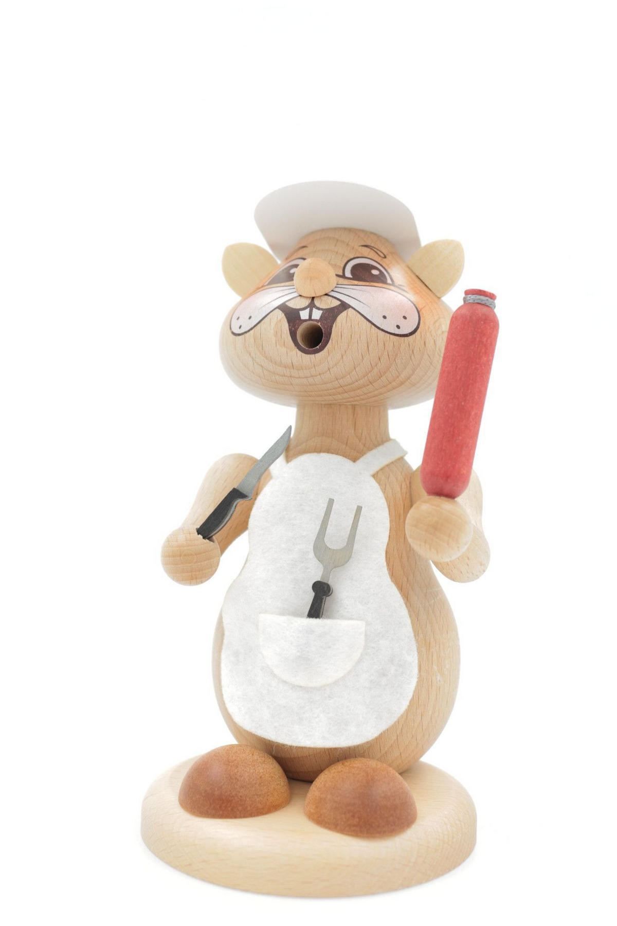 RAUCHFIGUR Hamster Fleischer 18 cm - Multicolor, Holz (12/18/0.1cm)