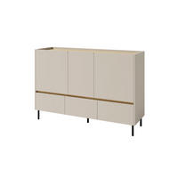 KINDERKOMMODE LIBU 07 150/40/105 in Sandbeige / Geölte Eiche - Eichefarben/Beige, Holzwerkstoff (150/105/40cm) - Deine Möbel 24