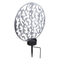 LED AUSSENLEUCHTE Solar Steckleuchte Silber - Silberfarben, Metall (30/10/41cm)