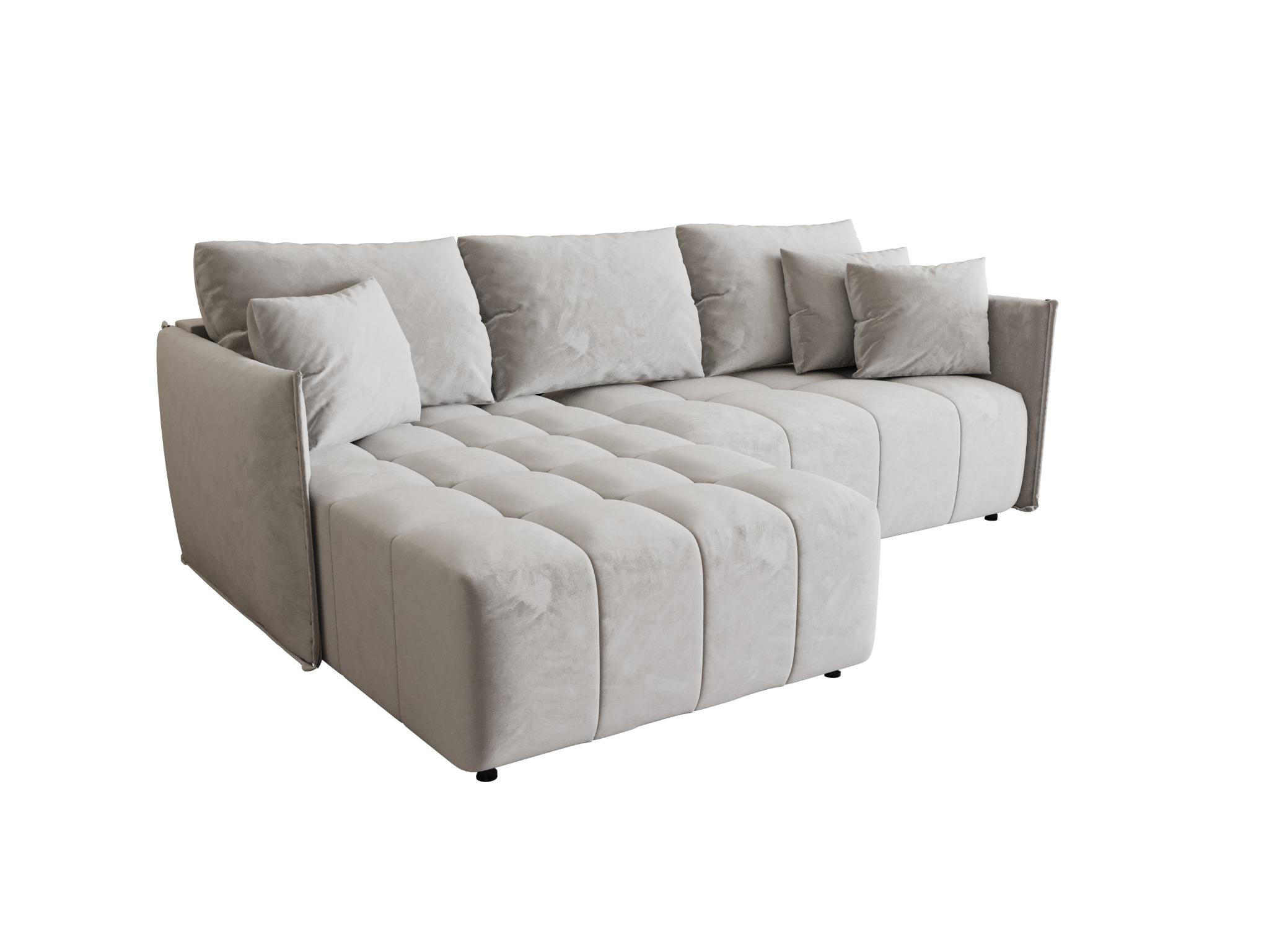 ECKSOFA mit Schlaffunktion ONIL L Monolith 84 Links - Hellgrau, Textil (245/175cm) - Bedante