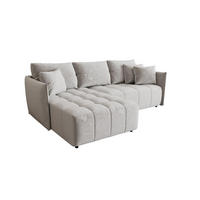 ECKSOFA mit Schlaffunktion ONIL L Monolith 84 Links - Hellgrau, Textil (245/175cm) - Bedante