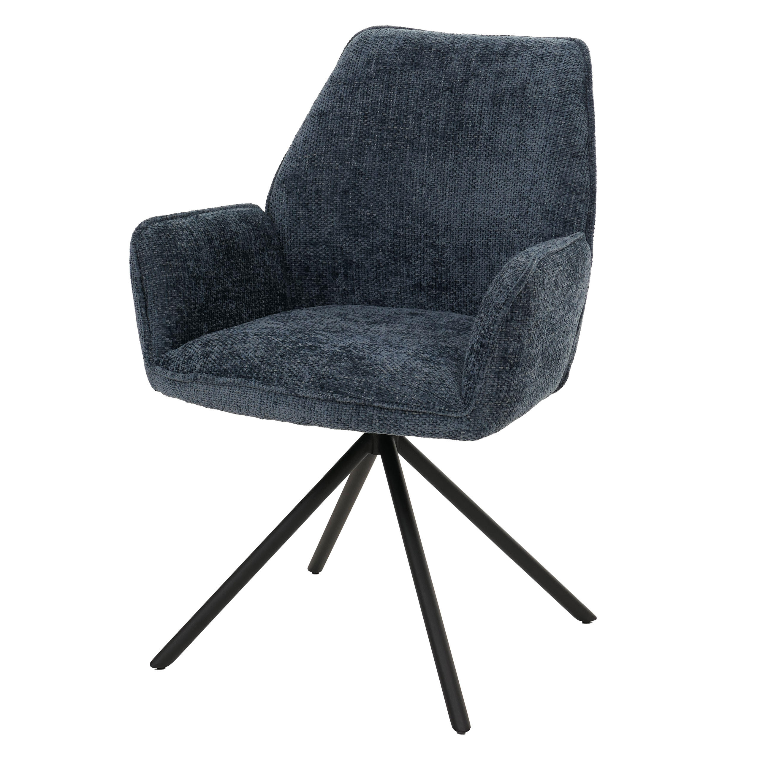 ESSZIMMERSTUHL Blau, Schwarz - Blau/Schwarz, Textil (60/86/60cm) - Jamb