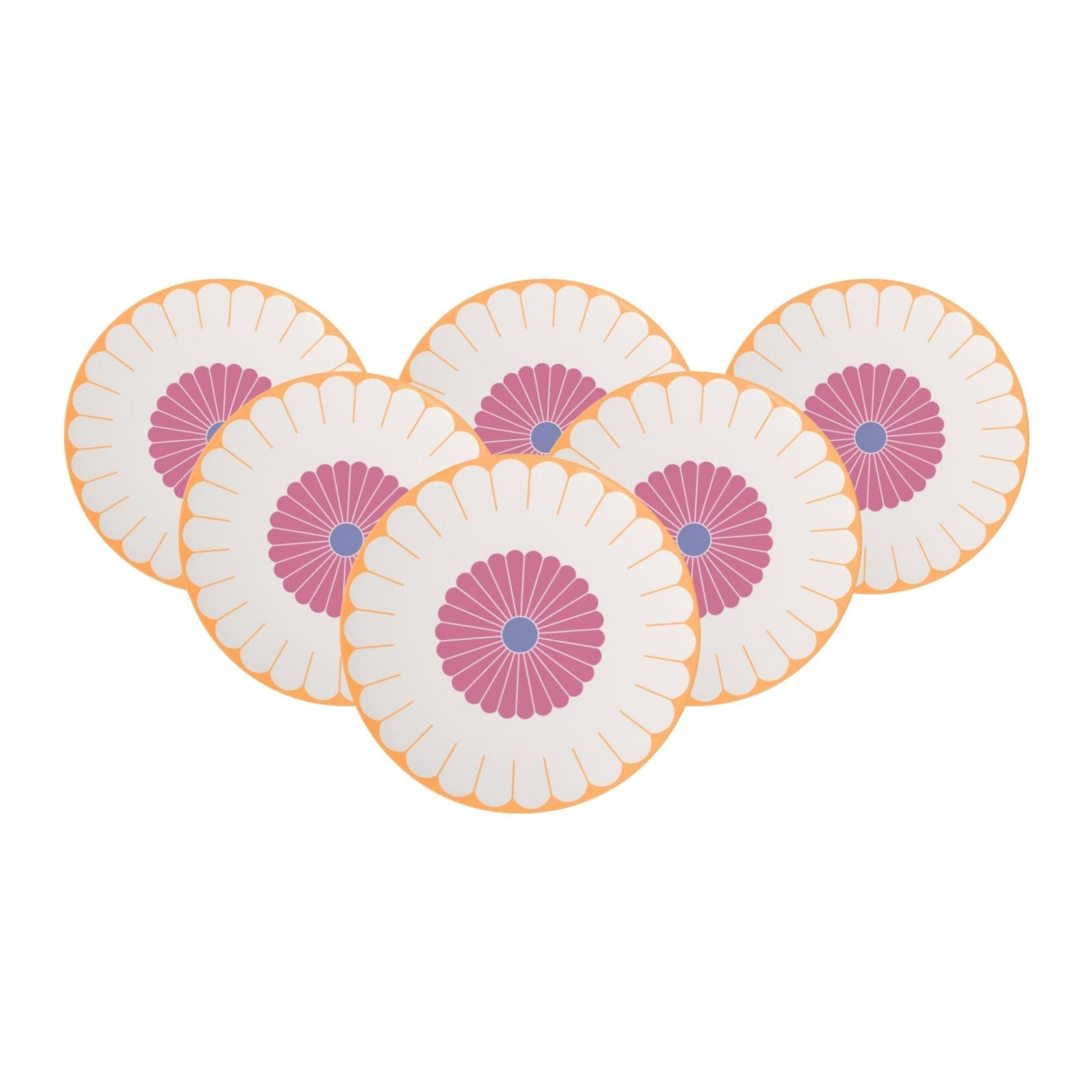 SERVIERPLATTEN Fleur Couleur bunt ø 31,8 cm 6er Set - Multicolor, Keramik (31.8/2.4/31.8cm) - Villeroy & Boch