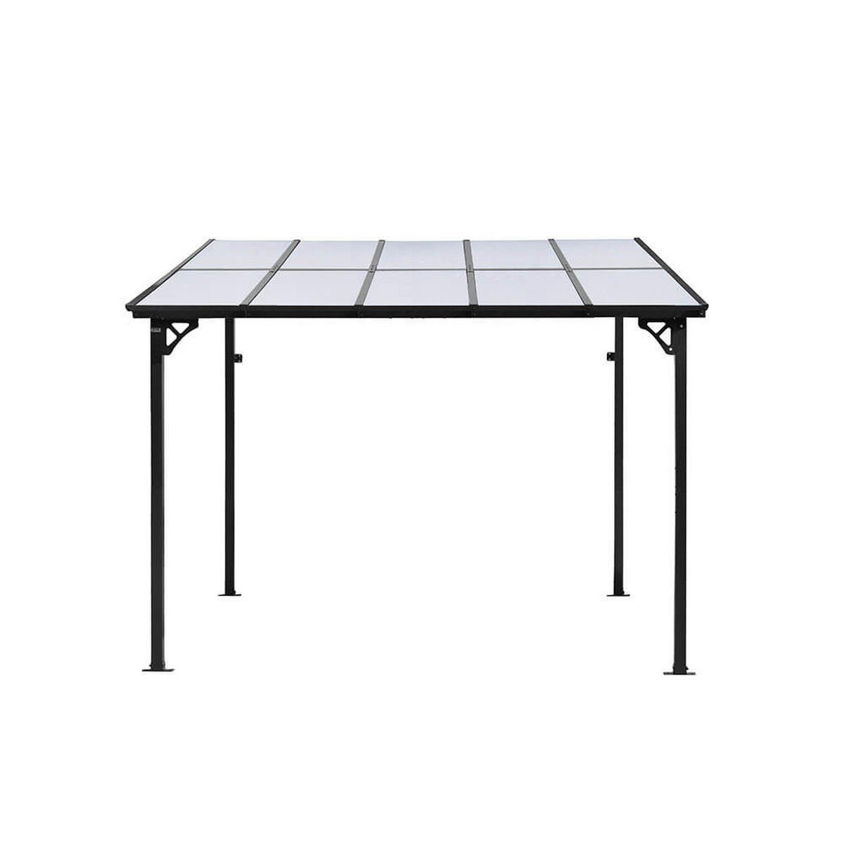 TERRASSENÜBERDACHUNG ECO - Anthrazit, 300 x 300 cm - Anthrazit, Glas/Metall (300/300cm) - Home Deluxe