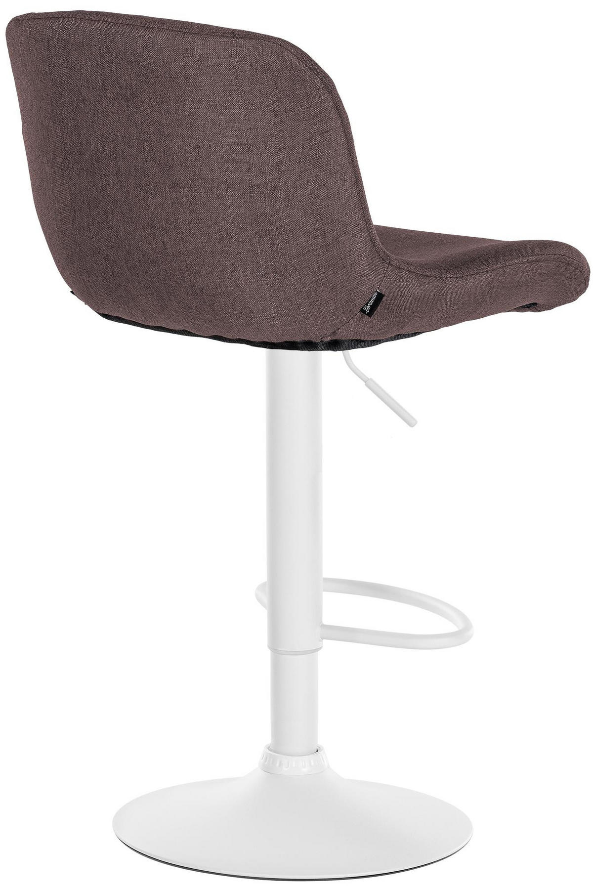 BARHOCKER Stoff dunkelbraun - Dunkelbraun/Weiß, Textil/Metall (50/85/50cm) - CLP