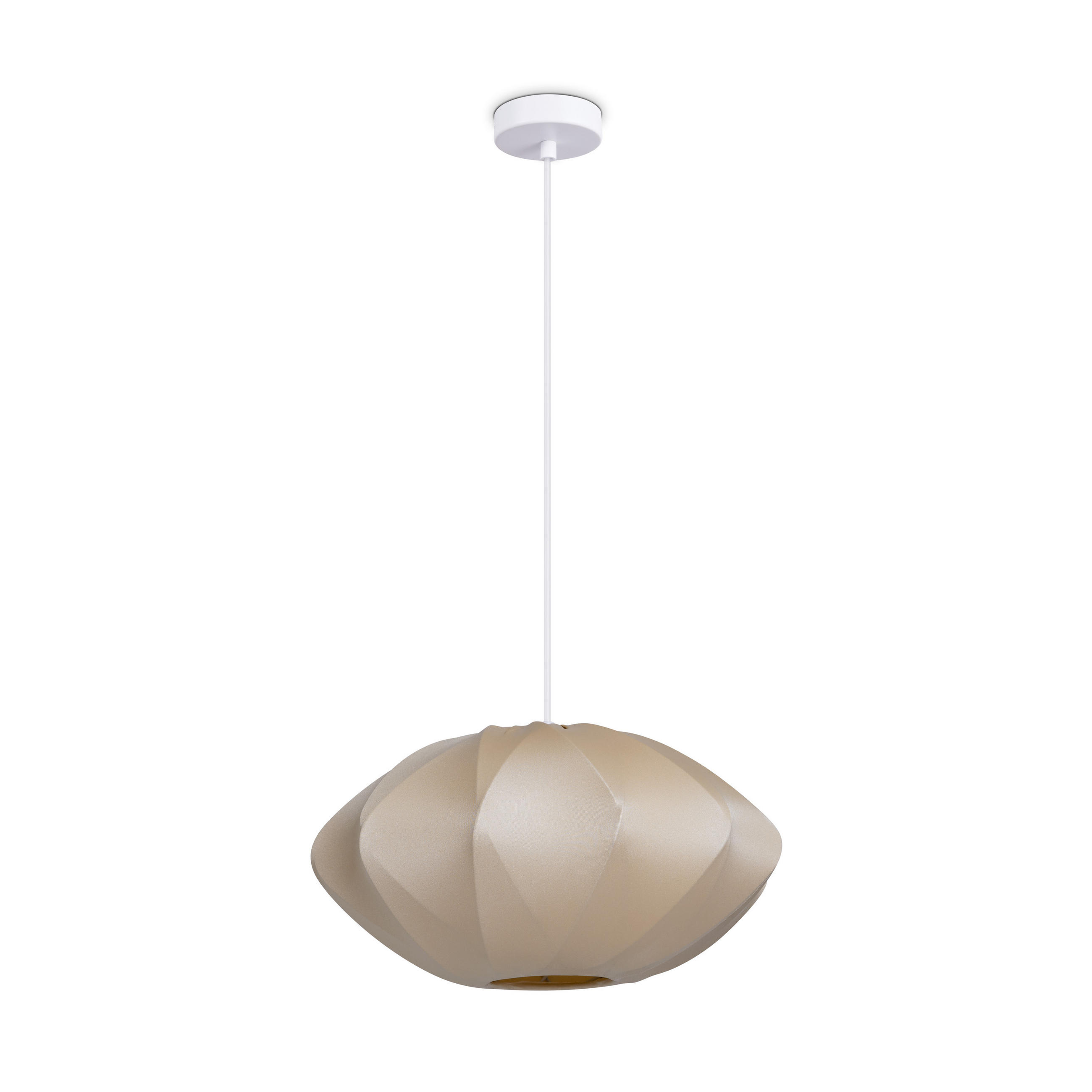 PENDELLEUCHTE Hugo Pd1 Jasmin - Beige, Metall (40/40/22.9cm) - Paco Home